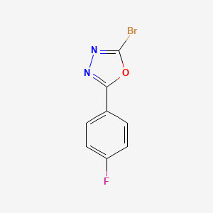 molecular formula C8H4BrFN2O B3306231 2-溴-5-(4-氟苯基)-1,3,4-恶二唑 CAS No. 926240-17-7