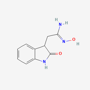 molecular formula C10H11N3O2 B3306256 N'-hydroxy-2-(2-oxo-2,3-dihydro-1H-indol-3-yl)ethanimidamide CAS No. 926248-52-4