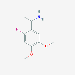 molecular formula C10H14FNO2 B3306278 1-(2-Fluoro-4,5-dimethoxyphenyl)ethan-1-amine CAS No. 926251-52-7