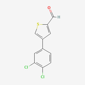 molecular formula C11H6Cl2OS B3306282 4-(3,4-Dichlorophenyl)thiophene-2-carbaldehyde CAS No. 926251-55-0