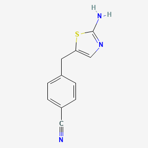 4-[(2-Amino-1,3-thiazol-5-yl)methyl]benzonitrile