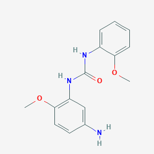 molecular formula C15H17N3O3 B3306312 1-(5-氨基-2-甲氧基苯基)-3-(2-甲氧基苯基)脲 CAS No. 926254-69-5