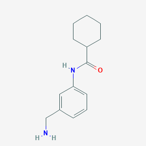 molecular formula C14H20N2O B3306349 N-[3-(aminomethyl)phenyl]cyclohexanecarboxamide CAS No. 926257-78-5