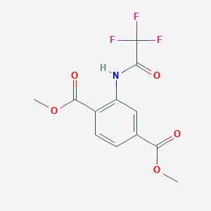 molecular formula C12H10F3NO5 B330636 Dimethyl 2-[(trifluoroacetyl)amino]terephthalate 