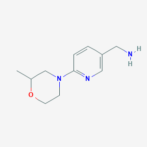 molecular formula C11H17N3O B3306362 [6-(2-Methylmorpholin-4-yl)pyridin-3-yl]methanamine CAS No. 926258-47-1