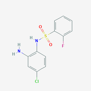 N-(2-amino-4-chlorophenyl)-2-fluorobenzene-1-sulfonamide