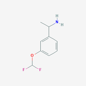 molecular formula C9H11F2NO B3306382 1-[3-(二氟甲氧基)苯基]乙胺 CAS No. 926263-64-1