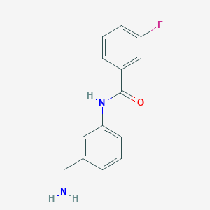 molecular formula C14H13FN2O B3306397 N-[3-(氨甲基)苯基]-3-氟苯甲酰胺 CAS No. 926269-33-2