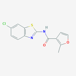 molecular formula C13H9ClN2O2S B330640 N-(6-chloro-1,3-benzothiazol-2-yl)-2-methylfuran-3-carboxamide 