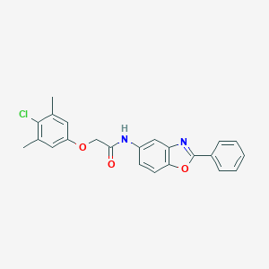 molecular formula C23H19ClN2O3 B330641 2-(4-chloro-3,5-dimethylphenoxy)-N-(2-phenyl-1,3-benzoxazol-5-yl)acetamide 