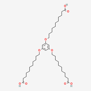 molecular formula C39H66O9 B3306425 1,3,5-三(10-羧癸氧基)苯 CAS No. 92631-02-2