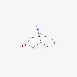 molecular formula C7H11NO2 B3306449 3-Oxa-9-azabicyclo[3.3.1]nonan-7-one CAS No. 926658-87-9