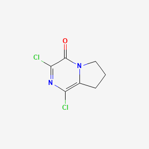 molecular formula C7H6Cl2N2O B3306460 1,6-Trimethylene-3,5-dichloropyrazine-2(1H)-one CAS No. 926937-47-5