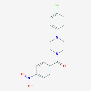 molecular formula C17H16ClN3O3 B330648 1-(4-Chlorophenyl)-4-{4-nitrobenzoyl}piperazine 