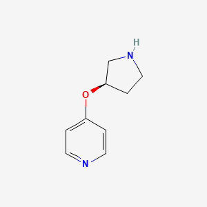 molecular formula C9H12N2O B3306503 4-[(3R)-吡咯烷-3-基氧基]吡啶 CAS No. 927691-32-5