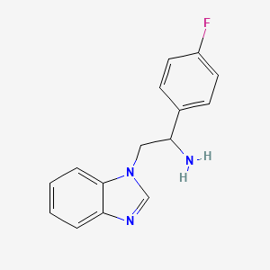 2-(1H-1,3-benzodiazol-1-yl)-1-(4-fluorophenyl)ethan-1-amine