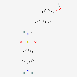 molecular formula C14H16N2O3S B3306553 4-Amino-N-(4-hydroxyphenethyl)benzenesulfonamide CAS No. 928002-90-8