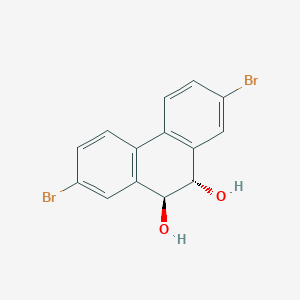 molecular formula C14H10Br2O2 B3306661 (9S,10S)-2,7-Dibromo-9,10-dihydrophenanthrene-9,10-diol CAS No. 929045-54-5