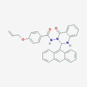 molecular formula C32H25N3O3 B330667 4-(allyloxy)-N-(2-(9-anthryl)-4-oxo-1,4-dihydro-3(2H)-quinazolinyl)benzamide 