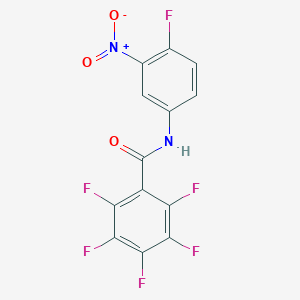 molecular formula C13H4F6N2O3 B330668 2,3,4,5,6-pentafluoro-N-(4-fluoro-3-nitrophenyl)benzamide 