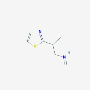 molecular formula C6H10N2S B3306682 2-(1,3-Thiazol-2-yl)propan-1-amine CAS No. 92932-30-4