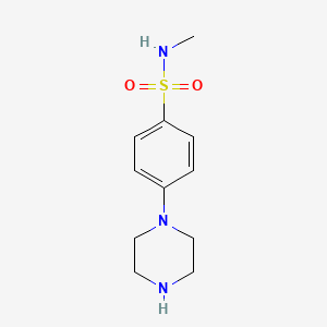 molecular formula C11H17N3O2S B3306692 N-methyl-4-(piperazin-1-yl)benzene-1-sulfonamide CAS No. 929342-36-9