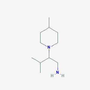 3-Methyl-2-(4-methylpiperidin-1-yl)butan-1-amine