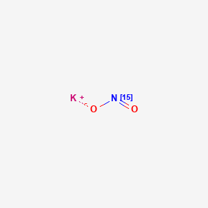 molecular formula KNO2 B3306695 potassium nitrite-15N CAS No. 92937-66-1