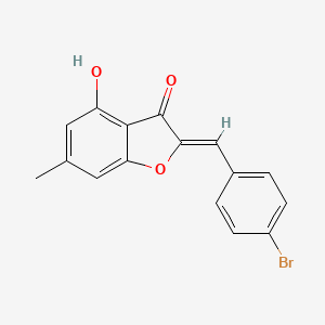 molecular formula C16H11BrO3 B3306707 2-[(4-Bromophenyl)methylene]-4-hydroxy-6-methylbenzo[b]furan-3-one CAS No. 929389-22-0
