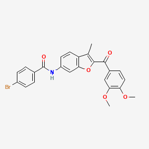 molecular formula C25H20BrNO5 B3306724 4-bromo-N-[2-(3,4-dimethoxybenzoyl)-3-methyl-1-benzofuran-6-yl]benzamide CAS No. 929412-45-3