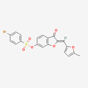 (Z)-2-((5-methylfuran-2-yl)methylene)-3-oxo-2,3-dihydrobenzofuran-6-yl 4-bromobenzenesulfonate