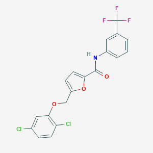 molecular formula C19H12Cl2F3NO3 B330674 5-[(2,5-dichlorophenoxy)methyl]-N-[3-(trifluoromethyl)phenyl]furan-2-carboxamide 