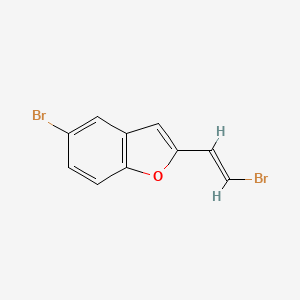 molecular formula C10H6Br2O B3306742 5-bromo-2-[(E)-2-bromoethenyl]-1-benzofuran CAS No. 929413-63-8