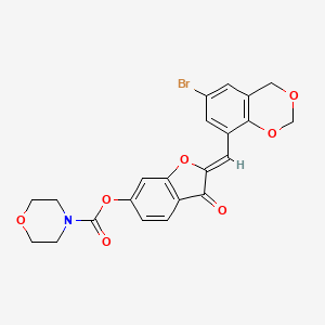(Z)-2-((6-bromo-4H-benzo[d][1,3]dioxin-8-yl)methylene)-3-oxo-2,3-dihydrobenzofuran-6-yl morpholine-4-carboxylate