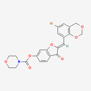 molecular formula C22H18BrNO7 B3306747 (Z)-2-((6-bromo-4H-benzo[d][1,3]dioxin-8-yl)methylene)-3-oxo-2,3-dihydrobenzofuran-6-yl morpholine-4-carboxylate CAS No. 929418-17-7