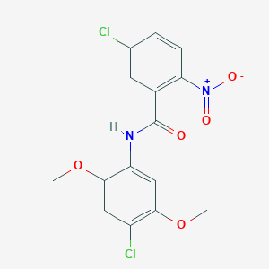 molecular formula C15H12Cl2N2O5 B330675 5-chloro-N-(4-chloro-2,5-dimethoxyphenyl)-2-nitrobenzamide 