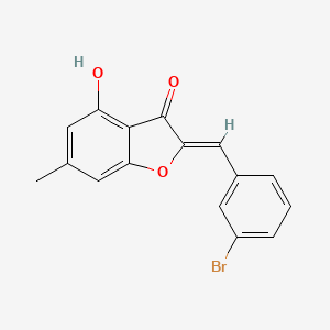 molecular formula C16H11BrO3 B3306755 2-[(3-Bromophenyl)methylene]-4-hydroxy-6-methylbenzo[b]furan-3-one CAS No. 929427-76-9