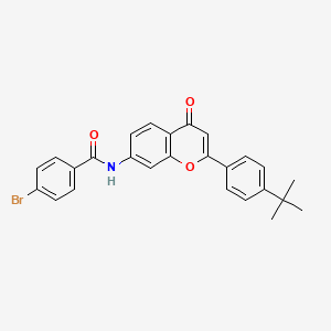 molecular formula C26H22BrNO3 B3306761 4-bromo-N-[2-(4-tert-butylphenyl)-4-oxo-4H-chromen-7-yl]benzamide CAS No. 929429-08-3