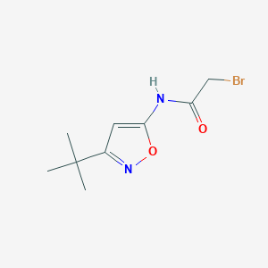 molecular formula C9H13BrN2O2 B3306766 2-bromo-N-(3-tert-butyl-1,2-oxazol-5-yl)acetamide CAS No. 92944-37-1