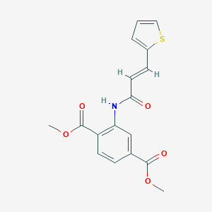molecular formula C17H15NO5S B330678 Dimethyl 2-{[3-(2-thienyl)acryloyl]amino}terephthalate 