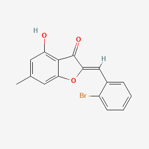 molecular formula C16H11BrO3 B3306789 2-[(2-Bromophenyl)methylene]-4-hydroxy-6-methylbenzo[b]furan-3-one CAS No. 929450-93-1