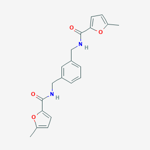 molecular formula C20H20N2O4 B330682 N,N'-(benzene-1,3-diyldimethanediyl)bis(5-methylfuran-2-carboxamide) 