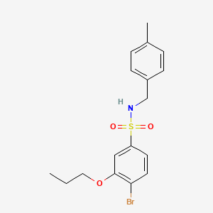 [(4-Bromo-3-propoxyphenyl)sulfonyl][(4-methylphenyl)methyl]amine
