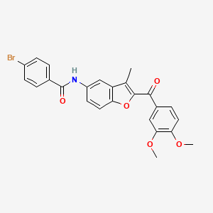 molecular formula C25H20BrNO5 B3306828 4-bromo-N-[2-(3,4-dimethoxybenzoyl)-3-methyl-1-benzofuran-5-yl]benzamide CAS No. 929504-56-3
