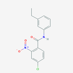 molecular formula C15H13ClN2O3 B330683 4-chloro-N-(3-ethylphenyl)-2-nitrobenzamide 