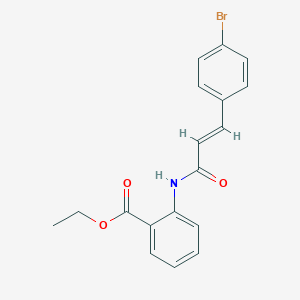 molecular formula C18H16BrNO3 B330684 Ethyl 2-{[3-(4-bromophenyl)acryloyl]amino}benzoate 