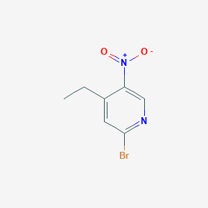 molecular formula C7H7BrN2O2 B3306853 2-溴-4-乙基-5-硝基吡啶 CAS No. 929617-28-7
