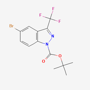 molecular formula C13H12BrF3N2O2 B3306863 tert-Butyl 5-bromo-3-(trifluoromethyl)-1H-indazole-1-carboxylate CAS No. 929617-37-8