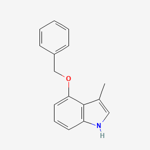 molecular formula C16H15NO B3306879 3-methyl-4-[(phenylmethyl)oxy]-1H-indole CAS No. 92962-49-7