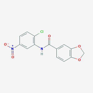 molecular formula C14H9ClN2O5 B330690 N-{2-chloro-5-nitrophenyl}-1,3-benzodioxole-5-carboxamide 